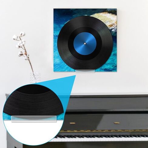 12 Pack Clear Vinyl Record Shelf Wall Mount, 4 Inch Floating Acrylic Album Record Holder Records Shelves for Displaying Daily LP, CD Listening(COLOR:clear) in Kuwait