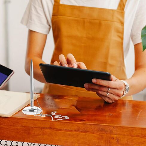 قلم حبر جاف معدني لسطح المكتب قلم توقيع مكتبي فضي للاستخدام في الأعمال ومكتب الاستقبال in Kuwait