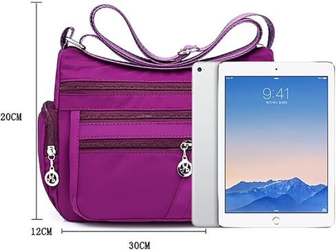 Multi-Layer Waterproof Nylon Crossbody Bag – Women's Single-Shoulder Fabric Bag, Canvas Sling Bag in Oxford Cloth in Saudi Arabia