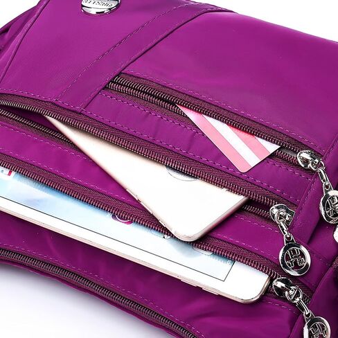 Multi-Layer Waterproof Nylon Crossbody Bag – Women's Single-Shoulder Fabric Bag, Canvas Sling Bag in Oxford Cloth in Saudi Arabia