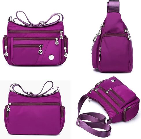 Multi-Layer Waterproof Nylon Crossbody Bag – Women's Single-Shoulder Fabric Bag, Canvas Sling Bag in Oxford Cloth in Saudi Arabia