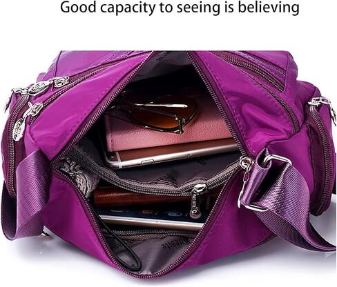 Multi-Layer Waterproof Nylon Crossbody Bag – Women's Single-Shoulder Fabric Bag, Canvas Sling Bag in Oxford Cloth in Saudi Arabia