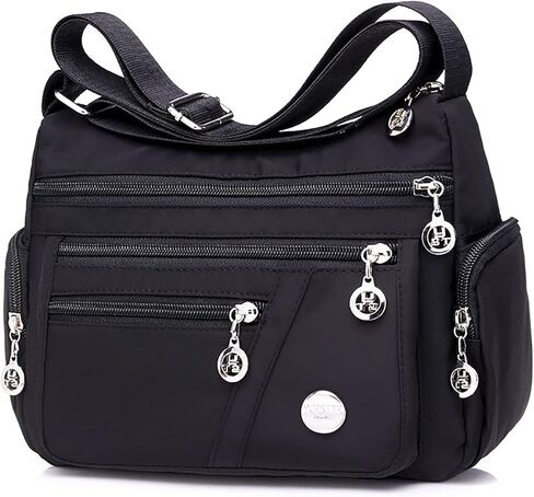 Multi-Layer Waterproof Nylon Crossbody Bag – Women's Single-Shoulder Fabric Bag, Canvas Sling Bag in Oxford Cloth in Saudi Arabia