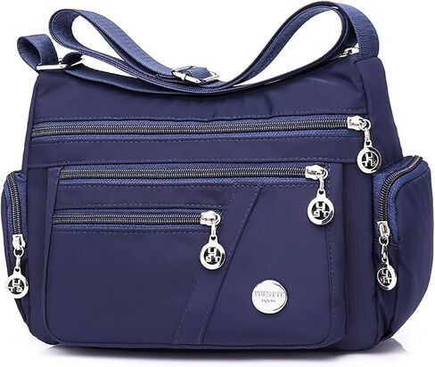 Multi-Layer Waterproof Nylon Crossbody Bag – Women's Single-Shoulder Fabric Bag, Canvas Sling Bag in Oxford Cloth in Saudi Arabia