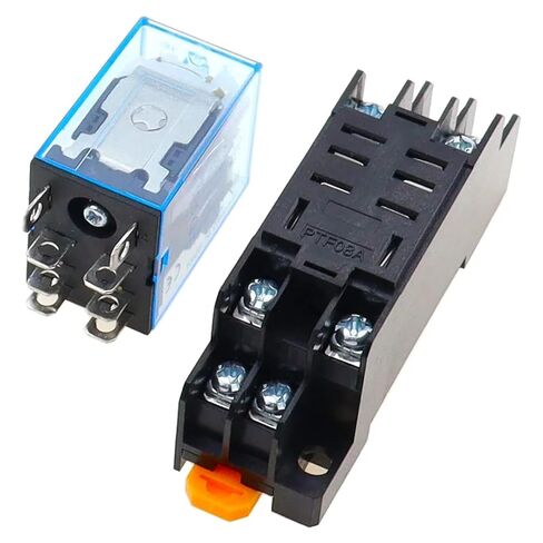 LY2NJ Power Relay 10A 8 Pin DPDT Coil with Socket Base, DC 12V-220V, Universal Voltage, HH62P HHC68A-2Z Compatible (12V DC) in Saudi Arabia