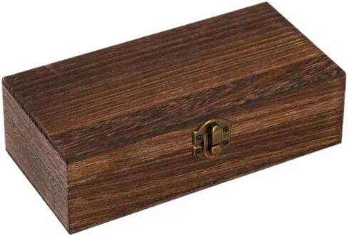Wood Storage Box with Lid 8 x 4 x 2 Inch Vintage Storage Box Decorative Wooden Gift Box for Jewelry, Keepsakes, Desk Organizer (Brown) in Kuwait