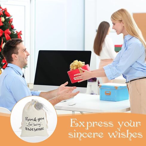 48 قطعة من هدايا تقدير الموظفين، هدايا شكر تتضمن 16 كيسًا من الخيوط الخام، 16 سلسلة مفاتيح وبطاقات شكر من الفولاذ المقاوم للصدأ لزملاء العمل والموظفين in Kuwait