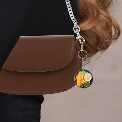 jojofuny 2pcs Mini Food Keychain food key chain noodles key ring food key ring Simulation PVC Noodle in Saudi Arabia
