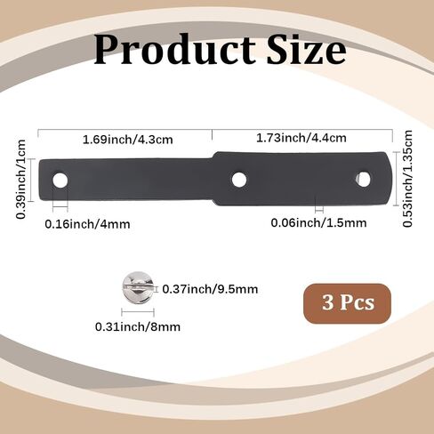 3 Packs Black PU Leather Key Chain Holder Detechable Leather Keychain Connector Universal Key Fob in Saudi Arabia