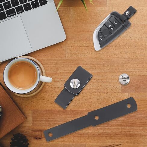 3 Packs Black PU Leather Key Chain Holder Detechable Leather Keychain Connector Universal Key Fob in Saudi Arabia