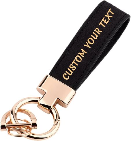 Personalized Leather Keychain Custom Engraved Name Keychain Personalised Gift for Birthday Men and Women in Kuwait