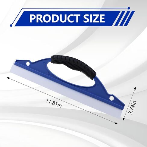 Hovom 2PCS ممسحة سيليكون لغسل السيارات، ممسحة مجفف السيارة مع مقبض، أداة مكشطة المياه ذات الشفرة المرنة للسيارات، أداة تنظيف ممسحة المياه لجدار باب الحمام الزجاجي لنافذة السيارة (قطعتان) in Kuwait