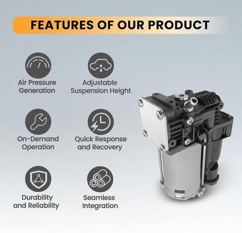MILLISEC Air Suspension Compressor Pump Compatible with 2012-2016 Benz GL-Class GL350 GL450 GL550 and 2012-2015 Benz ML-Class ML350 ML550 Replaces# 1663200204, 1663200104 in Saudi Arabia