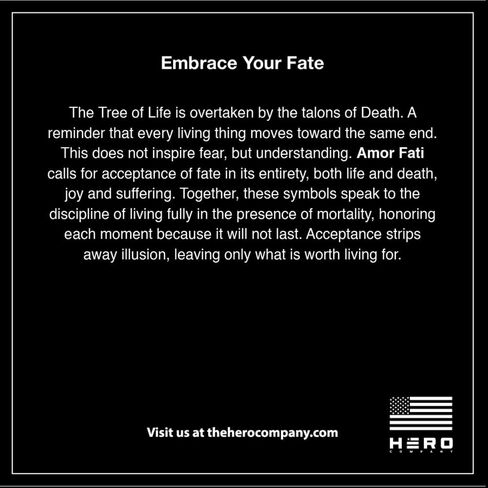 قلادة من الفولاذ المقاوم للصدأ للرجال من شركة Hero Company - قلادة قلادة "Memento Mori Vita Et Mors" - تساعد على إقران المحاربين القدامى مع كلب الخدمة أو كلب المأوى in Kuwait