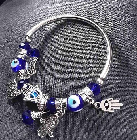 Evil Eye Bracelets For Women Greek Blue Eye Stretch Bracelets Wristband for Women Men Blessing Gifts in Kuwait
