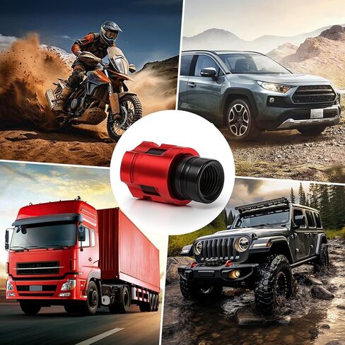 8 Pcs Red Valve Stem Caps Tire Valve Cap Car Tire Unique Shape Aluminum Alloy Wheel Valves Covers Universal Stem Covers Universal Vehicle Wheel Accessories for Car SUV Bike in Saudi Arabia