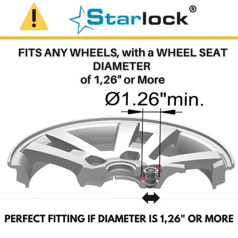 Farad H1/E Galvanized Silver Lug Nut Wheel-Locks Kit Suitable for Hyundai Venue (M12 X 1.5 Thread Size) - Set of 4 Lug Nuts + 1 Key in Kuwait