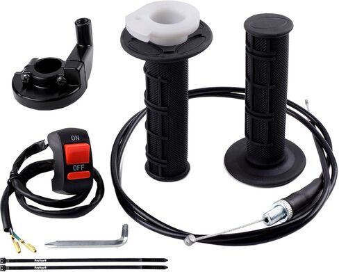 7/8" Twist Throttle Accelerator Handle Grips for Pit Bike Mini Bike Throttle Assembly,Soft TPR Rubber Handle Grips 4-Stroke Dirt Bike Pocket Bike for 50cc 90cc 110cc 125cc150cc 200cc 250cc in Kuwait