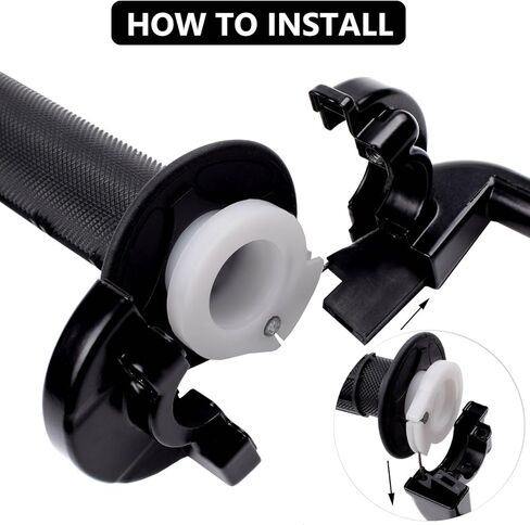 7/8" Twist Throttle Accelerator Handle Grips for Pit Bike Mini Bike Throttle Assembly,Soft TPR Rubber Handle Grips 4-Stroke Dirt Bike Pocket Bike for 50cc 90cc 110cc 125cc150cc 200cc 250cc in Kuwait