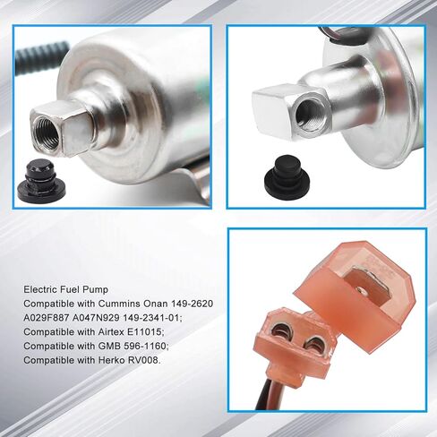 استبدال مضخة الوقود الكهربائية weideer E11015 لمولد الغاز Cummins Onan 5500 5.5KW A029F887 A047N929 149-2620 HGJAB HGJAC Marquis Gold Rialta RV 5500 EVAP Airtex GMB 596-1160 Herko RV008 in Saudi Arabia