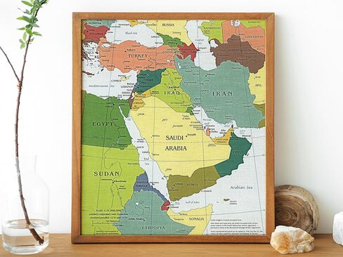 خريطة وكالة المخابرات المركزية للشرق الأوسط - العراق إيران إسرائيل السياسية 2003 ملصق حائط - فلسطين، قطاع غزة، الضفة الغربية، لبنان، إيران، العراق - الحرب في إسرائيل وغزة الفصل الدراسي المنزلي غير مؤطر (11 بوصة × 13 بوصة) in Kuwait