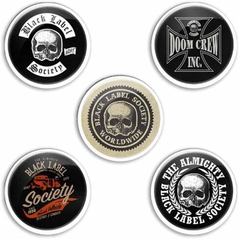 مجموعة شارات أزرار Black Label Society (مجموعة من 5) in Saudi Arabia