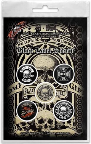 مجموعة شارات أزرار Black Label Society (مجموعة من 5) in Saudi Arabia