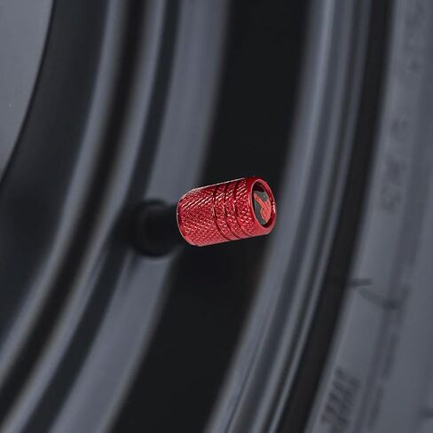 x xotic tech Tire Valve Stem Caps 4 Pack Anodized Aluminum Tire Valve Cap Set, Corrosion Resistant Air Leakproof Universal Stem Covers for Cars Trucks Motorcycles SUVs Bikes (Middle Finger Black+Red) in Saudi Arabia