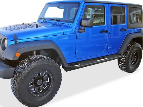 Tuxtreme 6.5in Side Stainless Steel Running Boards Compatible with Jeep Wrangler JK 2007-2018 4-Door (Nerf Bars Side Steps Side Bars) in Kuwait