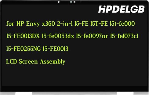 Replacement for HP Envy x360 15-FE 15T-FE 15t-fe000 15-fe0xxx 15t-fe0xx 15-FE0013DX 15-fe0053dx 15-fe0097nr N49274-001 LCD LED Screen Display Panel Silver 1920x1200 IPS (Non-OLED) in Saudi Arabia