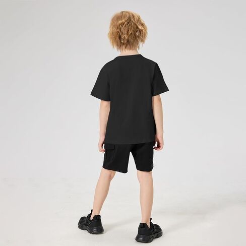 6 Pack Boys T-Shirts Toddlers Cotton Short Sleeve Summer Tops Youth Basic Shirts(2T-14Y) in Saudi Arabia