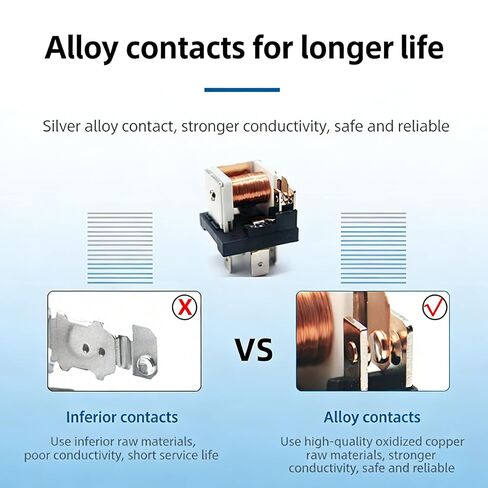 2 Pack JD1912 12V 40A Automotive 4-pin SPST Relay with Harness Receptacle (Interlocking Harness Receptacle Holder), for Automotive Truck Van Motorcycle Boat in Kuwait