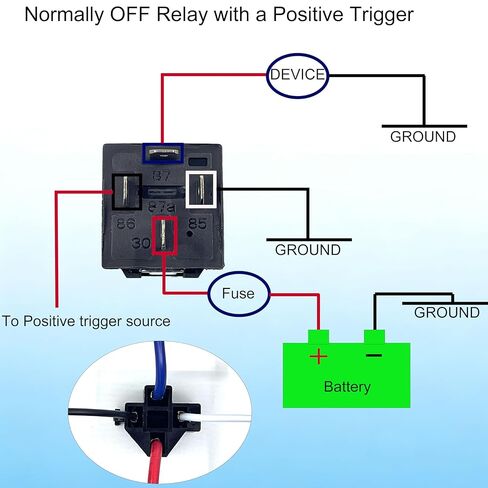 2 Pack JD1912 12V 40A Automotive 4-pin SPST Relay with Harness Receptacle (Interlocking Harness Receptacle Holder), for Automotive Truck Van Motorcycle Boat in Kuwait