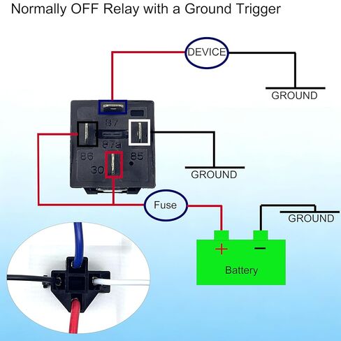 2 Pack JD1912 12V 40A Automotive 4-pin SPST Relay with Harness Receptacle (Interlocking Harness Receptacle Holder), for Automotive Truck Van Motorcycle Boat in Kuwait