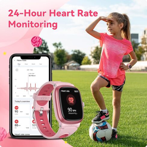 ساعة ذكية مع مراقب معدل ضربات القلب للنوم، ألعاب/منبه/ساعة ذكية مقاومة للماء IP68، متتبع أنشطة عداد الخطى والسعرات الحرارية، ساعة اللياقة البدنية هدايا عيد الميلاد in Kuwait