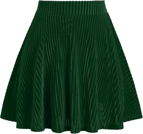 تنورة نسائية قصيرة عالية الخصر لعيد القديس باتريك، تنانير مخملية مع شورت تنورة صيفية كاجوال 2026 أخضر L in Kuwait