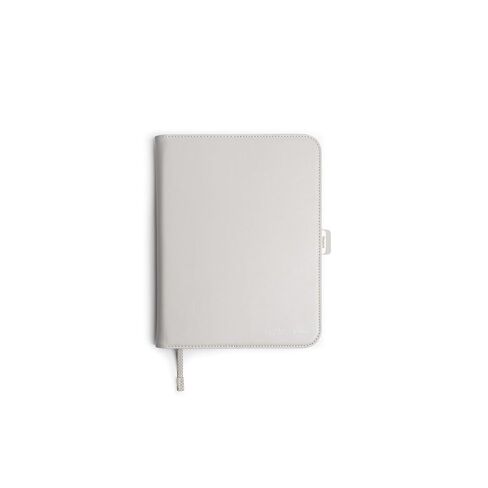 غطاء الكمبيوتر المحمول Orbitkey KonMari - خلاصة خالية من الجلد مع حلقة قلم وفتحات للبطاقات وتخزين المستندات | منظم احترافي بسيط للملاحظات والمجلات والاجتماعات والحمل اليومي، A5 (حجري) [منتج مكتبي] in Saudi Arabia