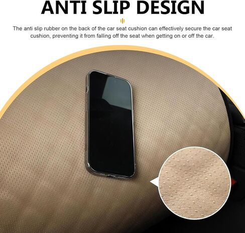 Car Seat Cover, Breathable Linen Car Seat Cushion for Seasons, Anti-Slip Driver and Passenger Seats Pads with Storage Pockets, Universal for Most Cars (Black) in Saudi Arabia