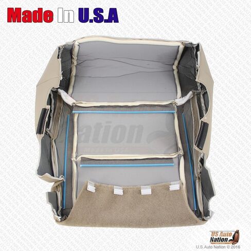Us Auto Nation Driver Bottom Leather Seat Cover San Beige Tan 2014-2018 fits Toyota Tundra in Saudi Arabia