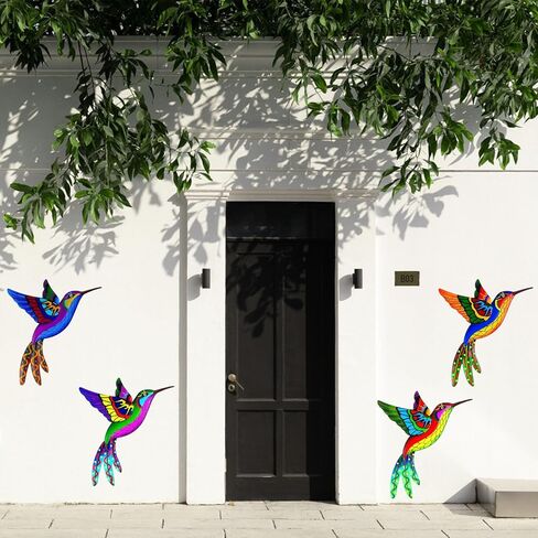 Metal Hummingbird Wall Decor, Colorful Outdoor & Indoor Humming Bird yard wall art Decoration. Ideal for Patio, Fence, Garden, Living Room & Balcony Decor- Hanging Ornaments to Elevate Your Space in Saudi Arabia