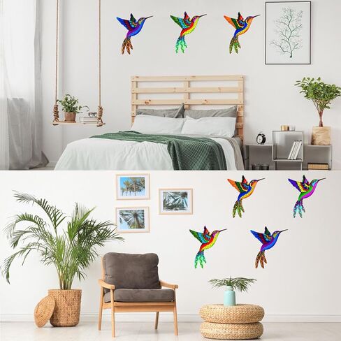 Metal Hummingbird Wall Decor, Colorful Outdoor & Indoor Humming Bird yard wall art Decoration. Ideal for Patio, Fence, Garden, Living Room & Balcony Decor- Hanging Ornaments to Elevate Your Space in Saudi Arabia