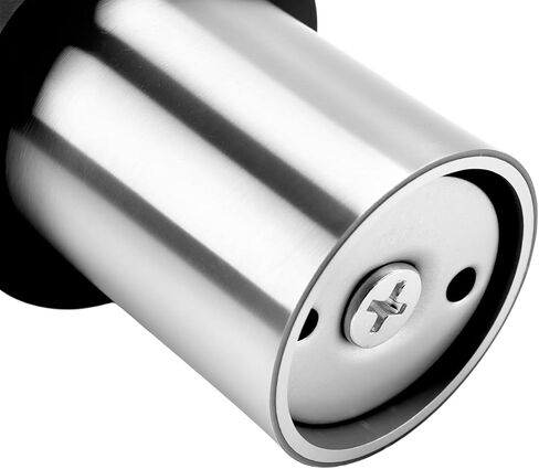 15 PCS Floor Mounted Door Stops, 2.3'' x 1.3'' Cylindrical Door Stopper with Black Rubber, Stainless Steel Floor Door Stoppers for Commercial Doors, Easy to Install, Silver in Saudi Arabia