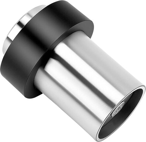 15 PCS Floor Mounted Door Stops, 2.3'' x 1.3'' Cylindrical Door Stopper with Black Rubber, Stainless Steel Floor Door Stoppers for Commercial Doors, Easy to Install, Silver in Saudi Arabia