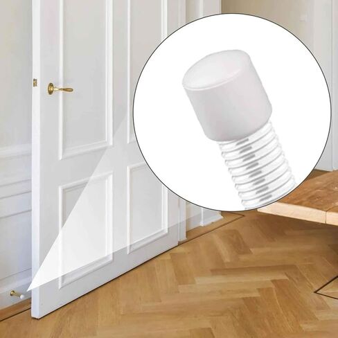 10Pcs White 0.39 Inch Door Stoppers Rubber Tip Replacement, Stop Caps for Door Wall Protection in Kuwait