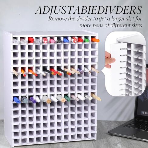 Art Marker Storage Rack for 180 Markers, Watercolour Brushes Pens Colored Pencils Organizer Holder for Desk in Saudi Arabia