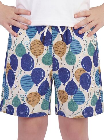 سروال سباحة للأولاد سريع الجفاف مع بطانة ضغط قابلة للتمدد، شورت شاطئ للأطفال الصغار، مقاس من 2T إلى 6 7 8 10 12 14 16 in Kuwait