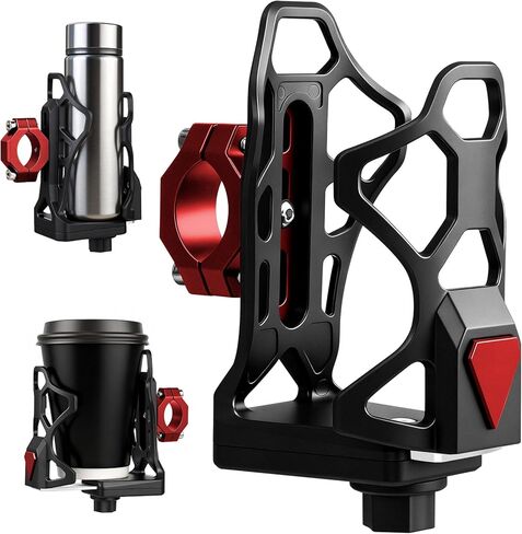 Motorcycle ATV Cup Holder，Bike Cup Holder，Adjustable Drink Holder for ，（Suitable for 2.48“-4.13" Water Bottle） Universal for Motorcycles, Bicycles, wheelchairs, Strollers, Tractors, Ships Red in Saudi Arabia