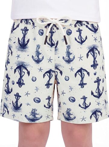 Boys Swim Trunks Quick Dry with Stretch Compression Liner, Beach Shorts for Toddler, Size 2T to 6 7 8 10 12 14 16 in Saudi Arabia