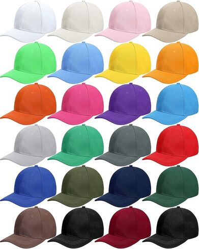 Handepo 24 Pcs Blank Baseball Cap Adjustable Back Strap Plain Blank Camouflage Hat Unisex Baseball Cap for Trucker Men Women in Saudi Arabia