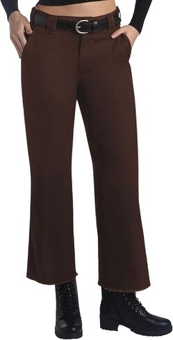 Dickies Womens Casual Pants - High Waisted Regular Fit Wide Leg Business Casual Ankle Pants for Women with Pockets in Saudi Arabia